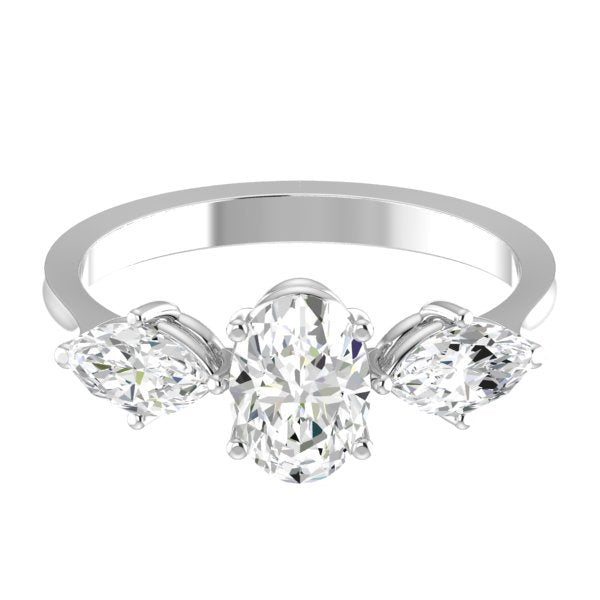 Tram Oval Lab Diamond Ring - Fiona Diamonds - Fiona Diamonds