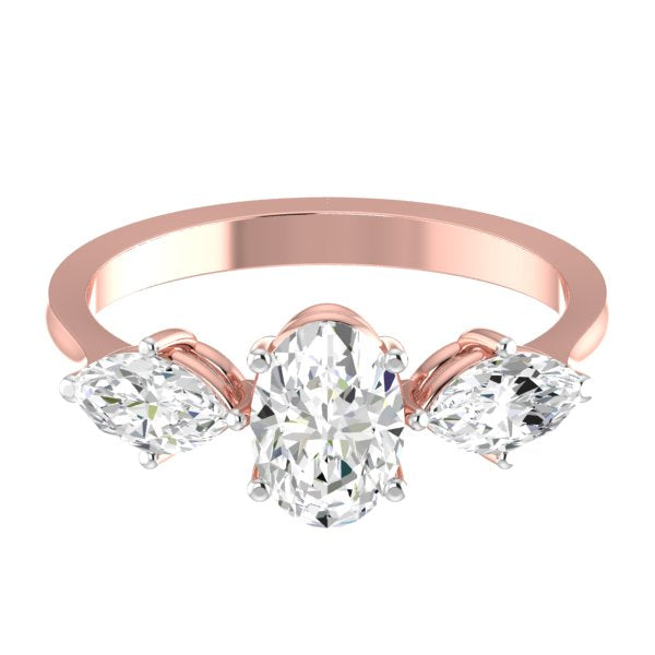 Tram Oval Lab Diamond Ring - Fiona Diamonds - Fiona Diamonds