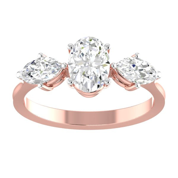 Tram Oval Lab Diamond Ring - Fiona Diamonds - Fiona Diamonds