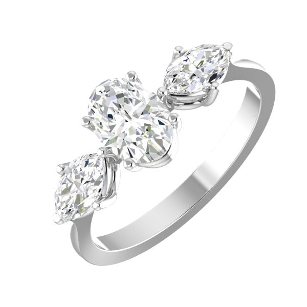 Tram Oval Lab Diamond Ring - Fiona Diamonds - Fiona Diamonds