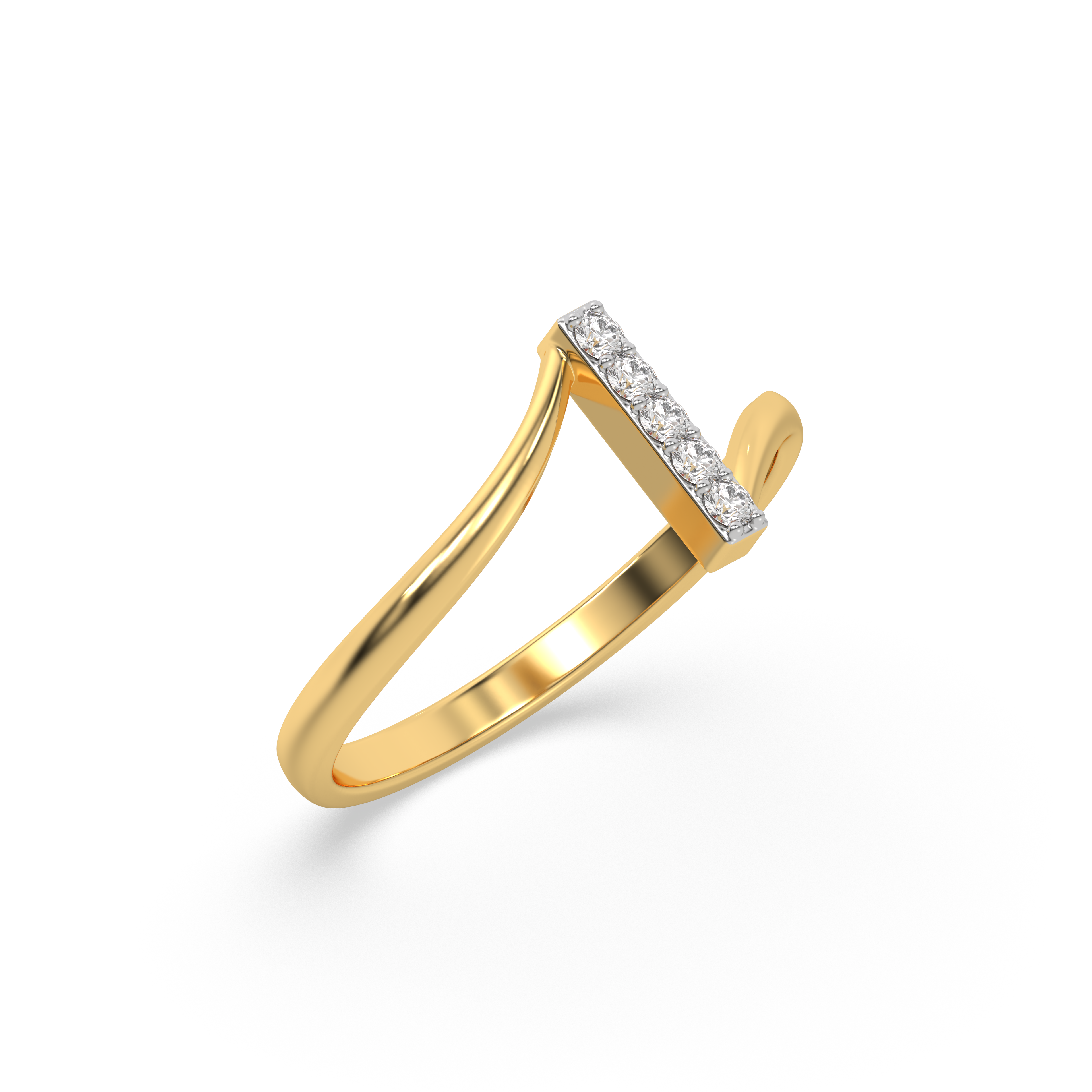 0.08ct Lab Grown Diamond Ring in 18kt Gold Vermeil