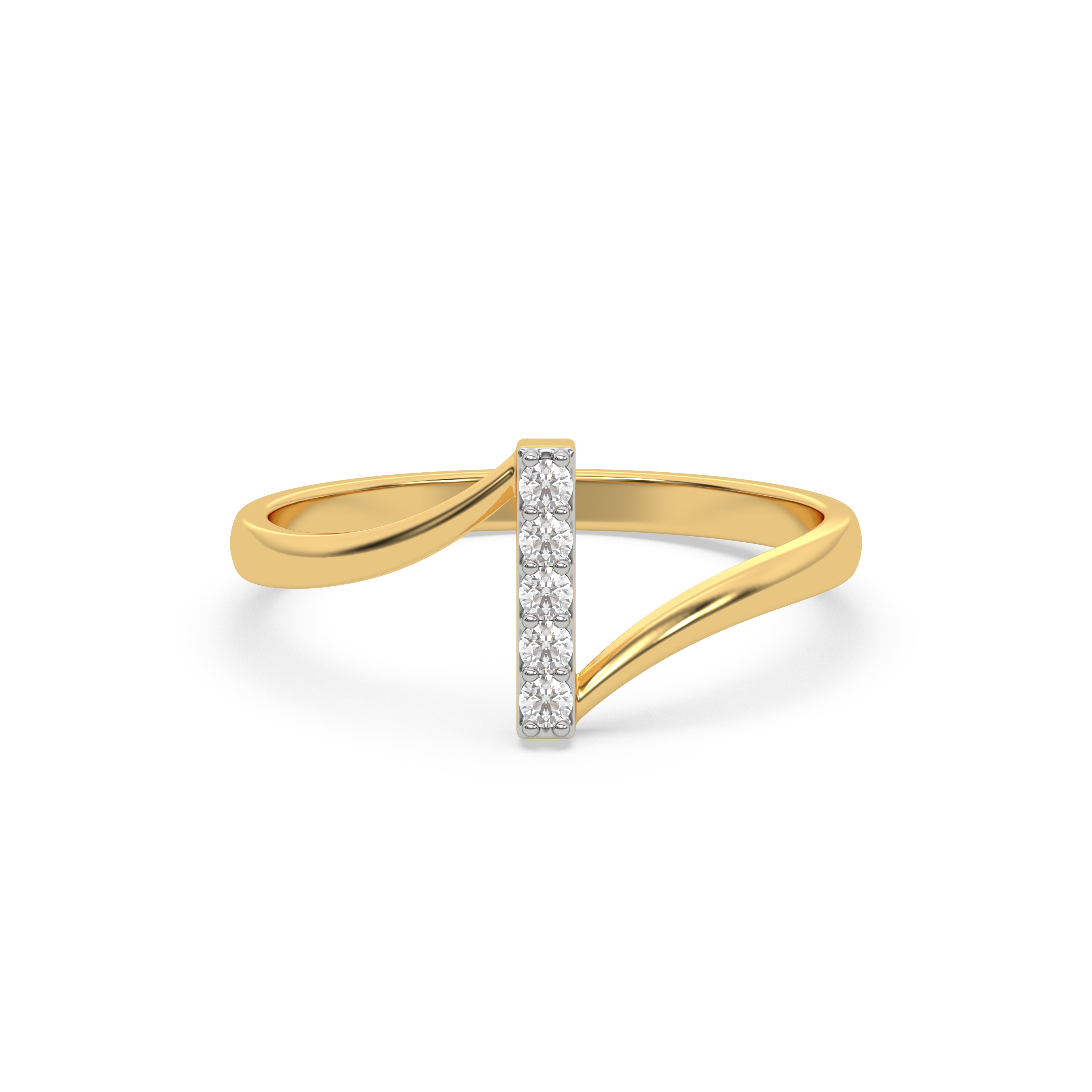 0.08ct Lab Grown Diamond Ring in 18kt Gold Vermeil