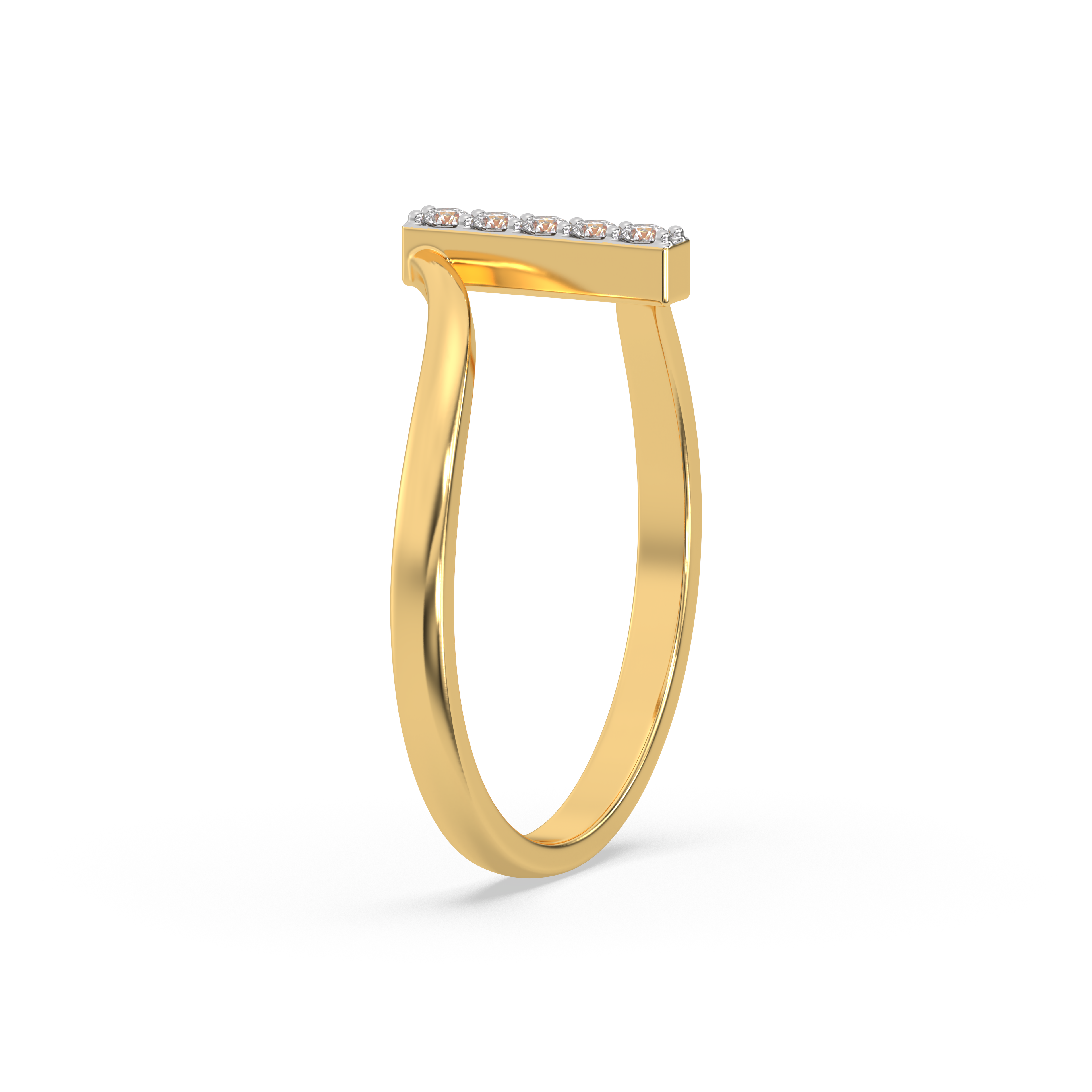 0.08ct Lab Grown Diamond Ring in 18kt Gold Vermeil
