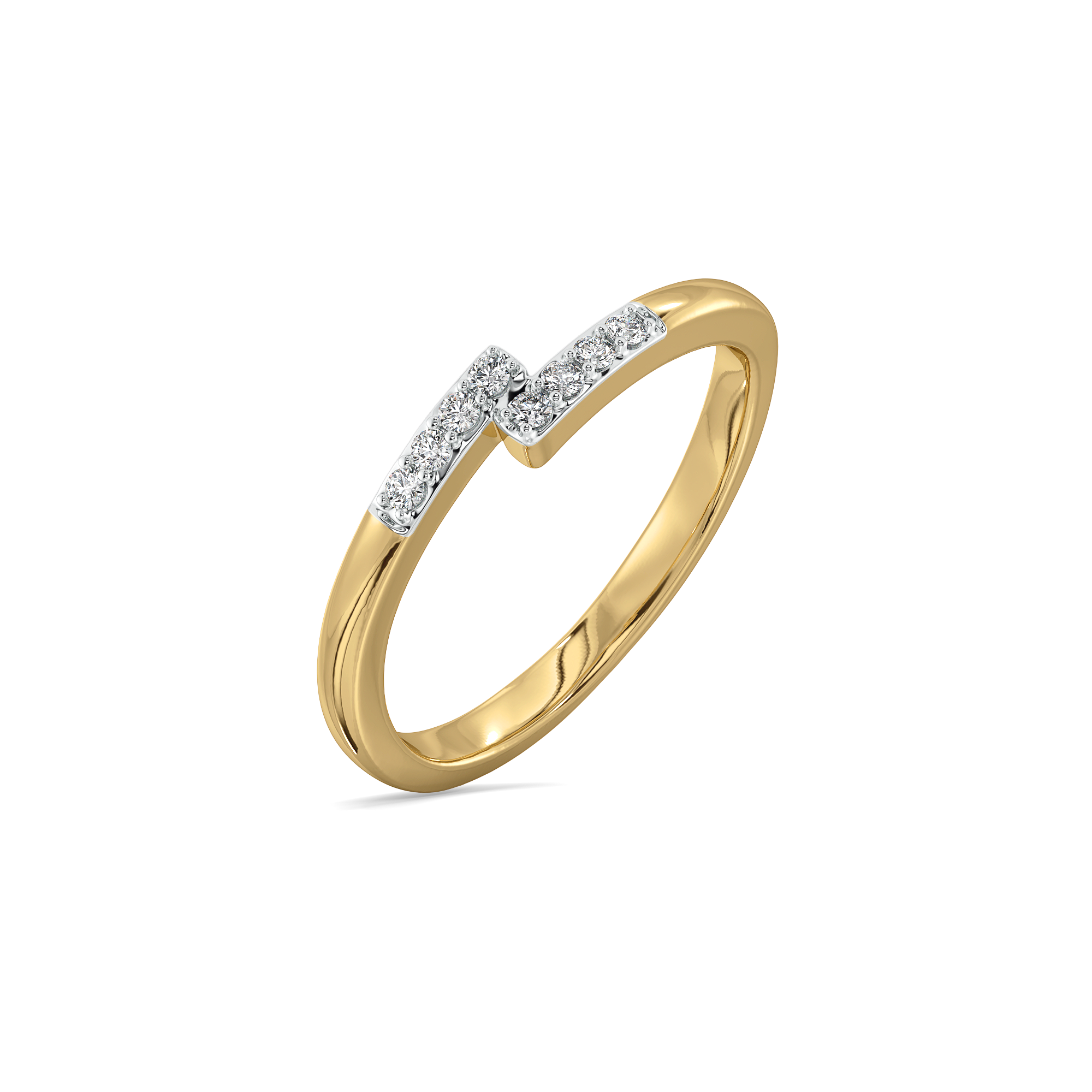 0.10ct Lab Grown Diamond Ring in 18kt Gold Vermeil