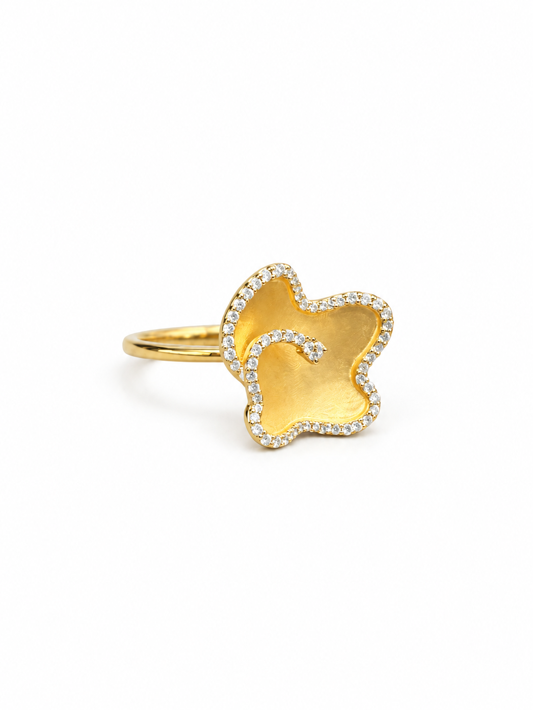 Lucille Garnet Lab Diamond Ring