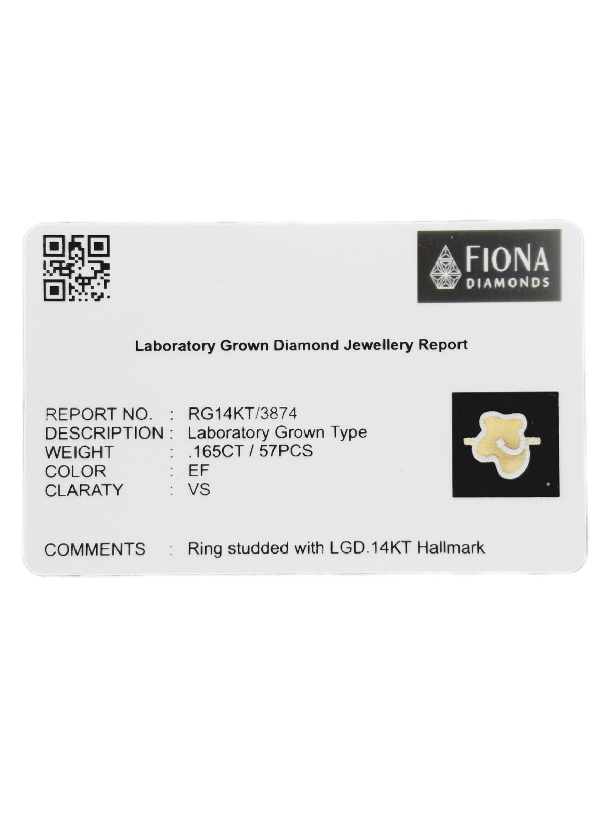 Lucille Garnet Lab Diamond Ring
