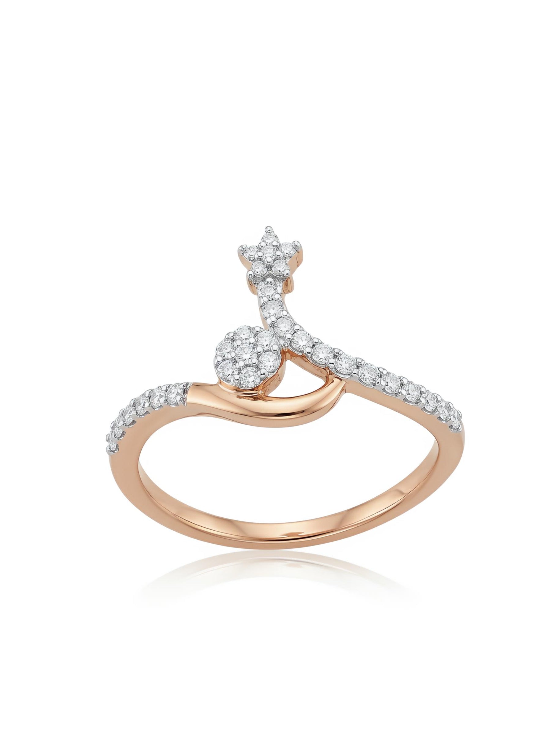Close -up of Maren Blaze Lab Diamond Pendant set in 14K Rose Gold by Fiona Diamonds