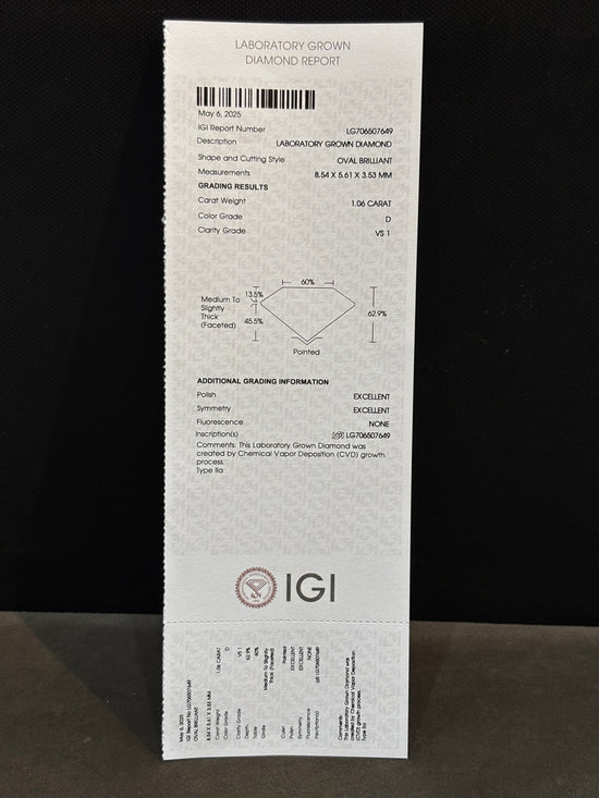 Regal Crown Lab Diamond Ring