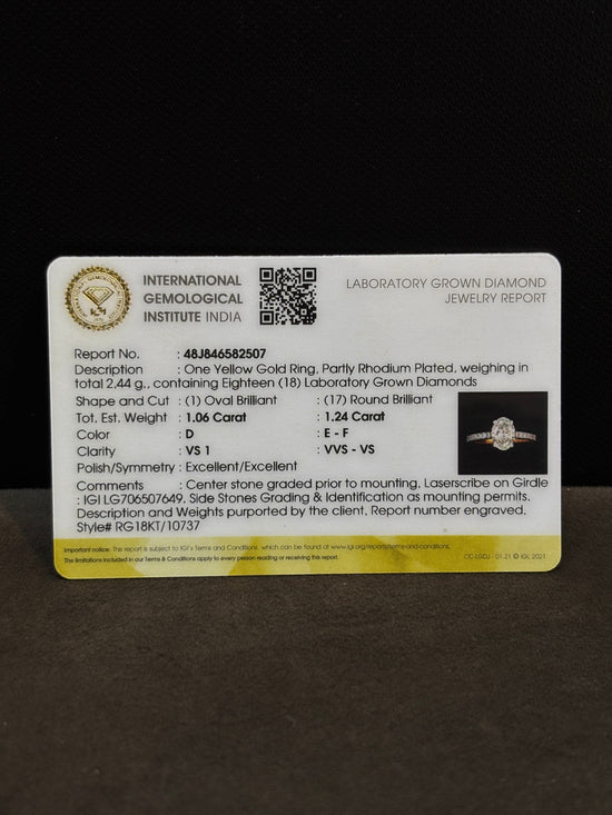 Regal Crown Lab Diamond Ring