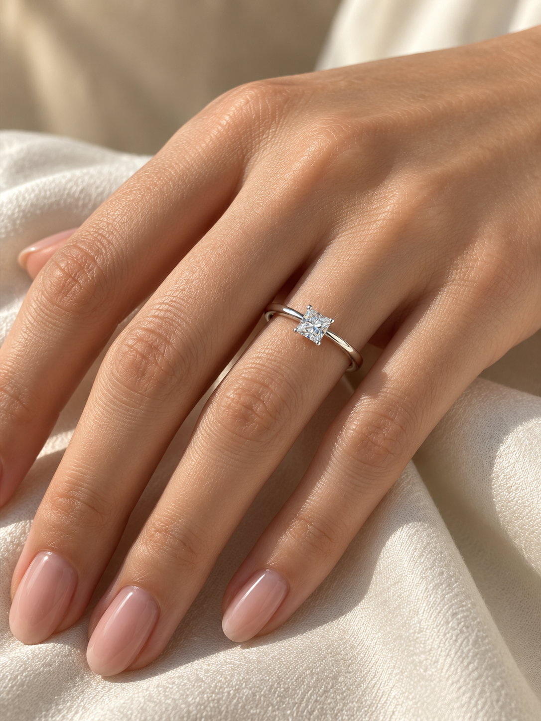 Mala Seam Lab Diamond Ring