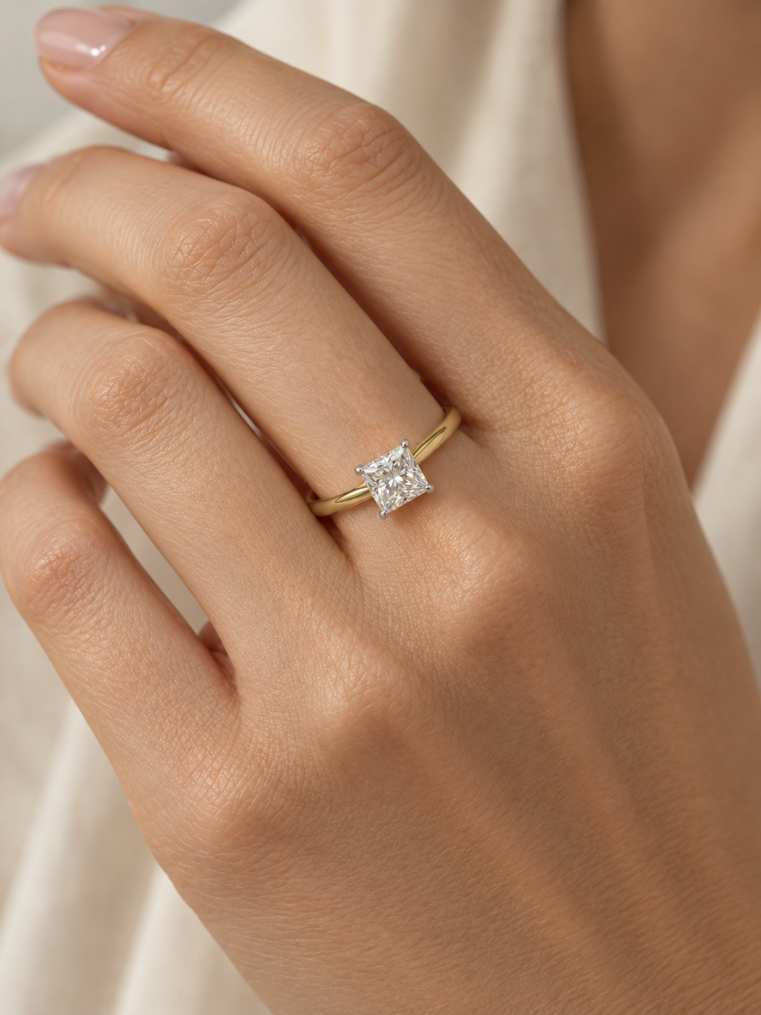 Anya Flare Lab Diamond Ring