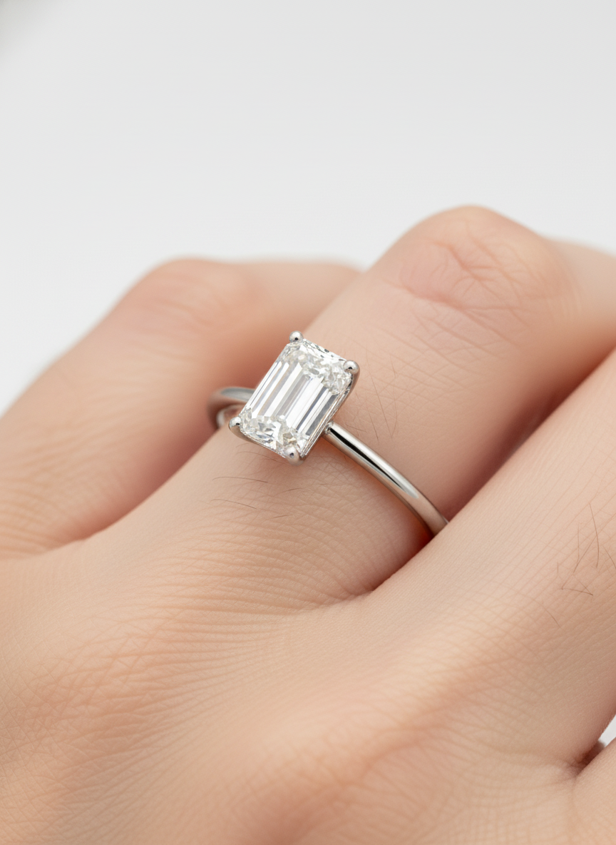 Crest Pavilion Lab Diamond Ring