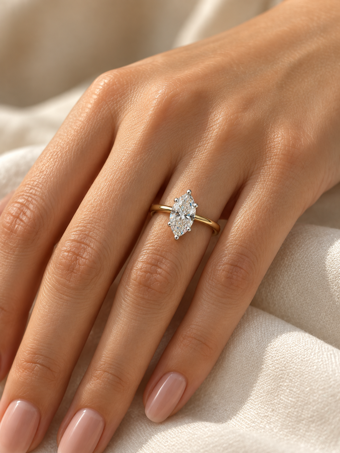 Opal Fringe Lab Diamond Ring