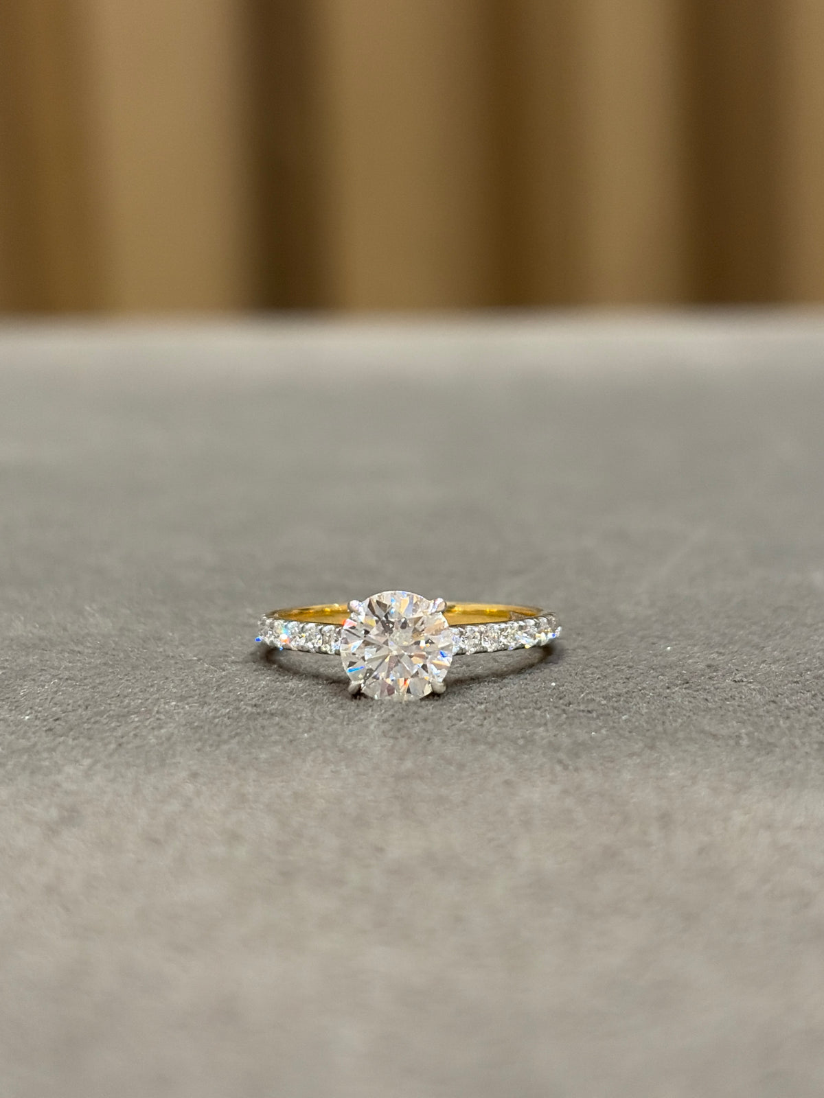 Sona Arc Lab Diamond Ring