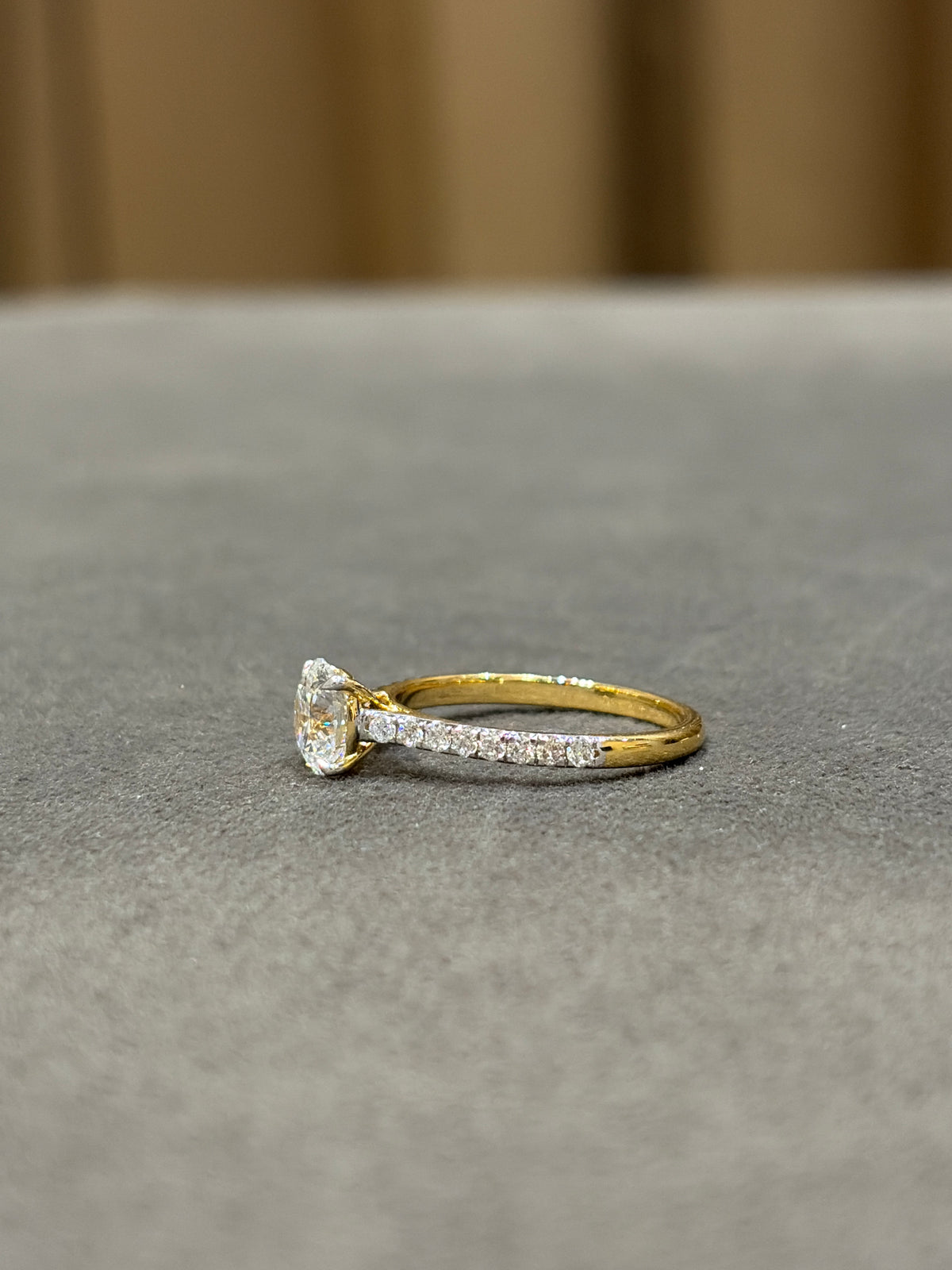 Sona Arc Lab Diamond Ring