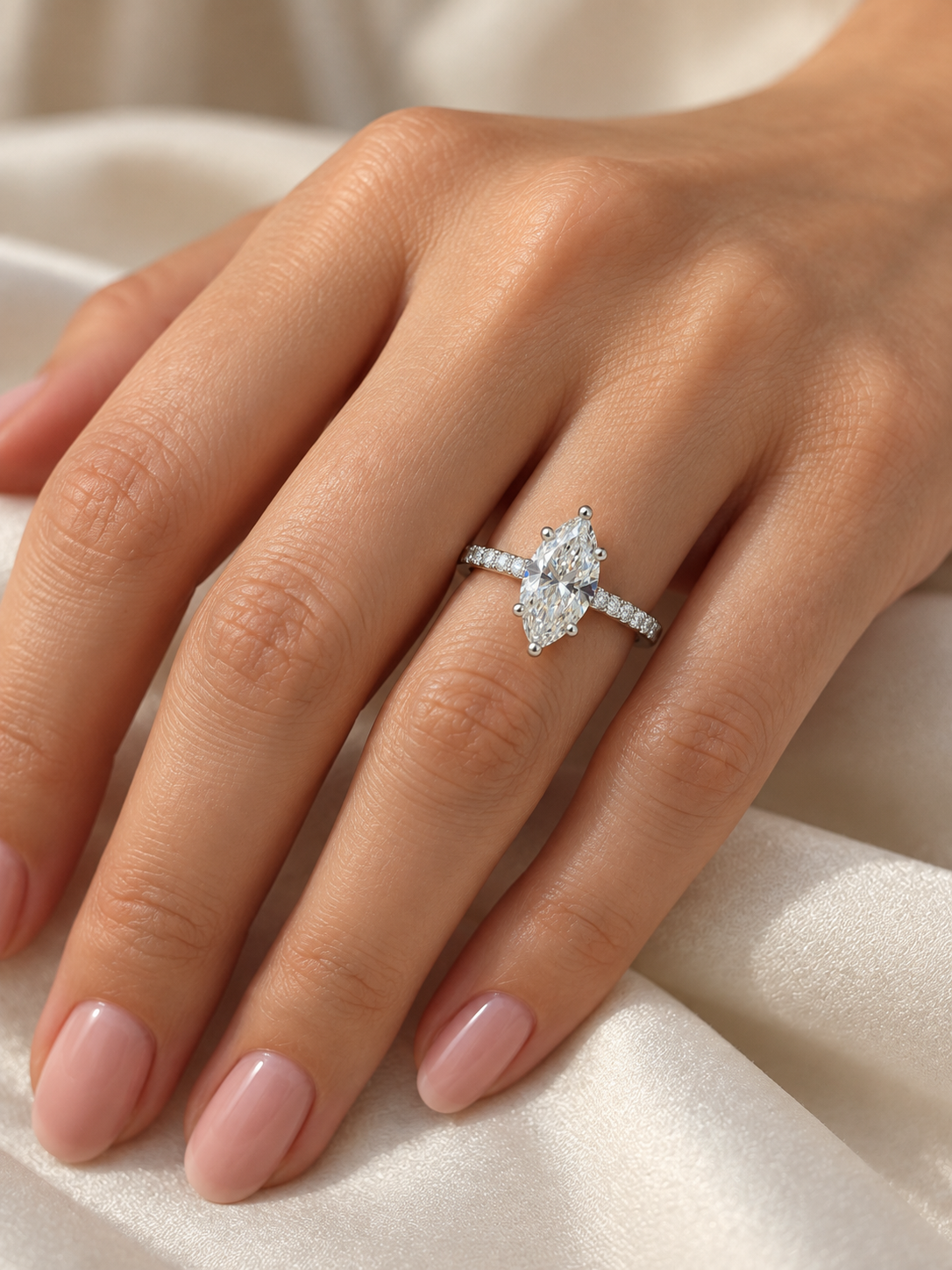 Veda Spun Lab Diamond Ring