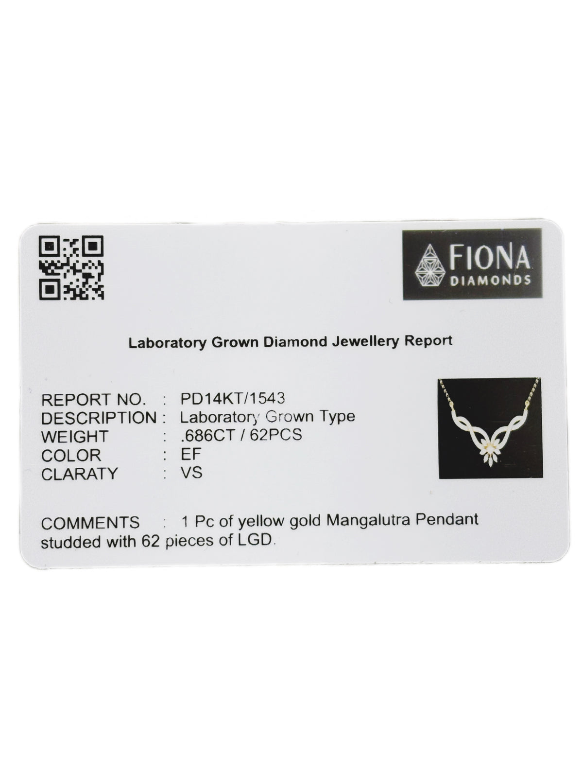 Calla Plum Lab Diamond Pendant