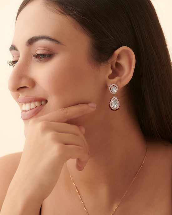Riddhima Polki Lab Diamond Earrings - Fiona Diamonds - Fiona Diamonds