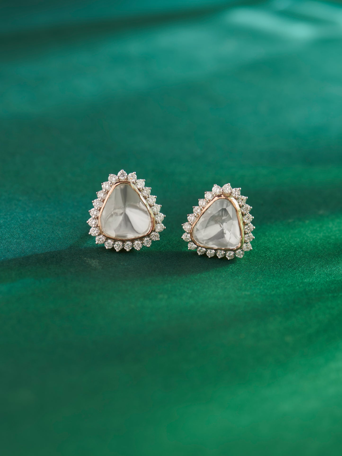 Falguni Polki Lab Diamond Earrings - Fiona Diamonds - Fiona Diamonds
