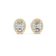1.2 Lab Grown Diamond Earrings in 18kt Gold Vermeil