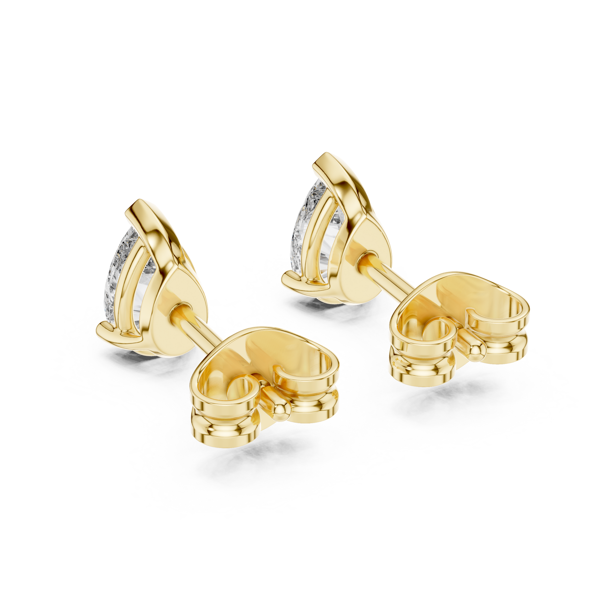1 Lab Grown Diamond Earrings in 18kt Gold Vermeil - Fiona Diamonds - Fiona Diamonds