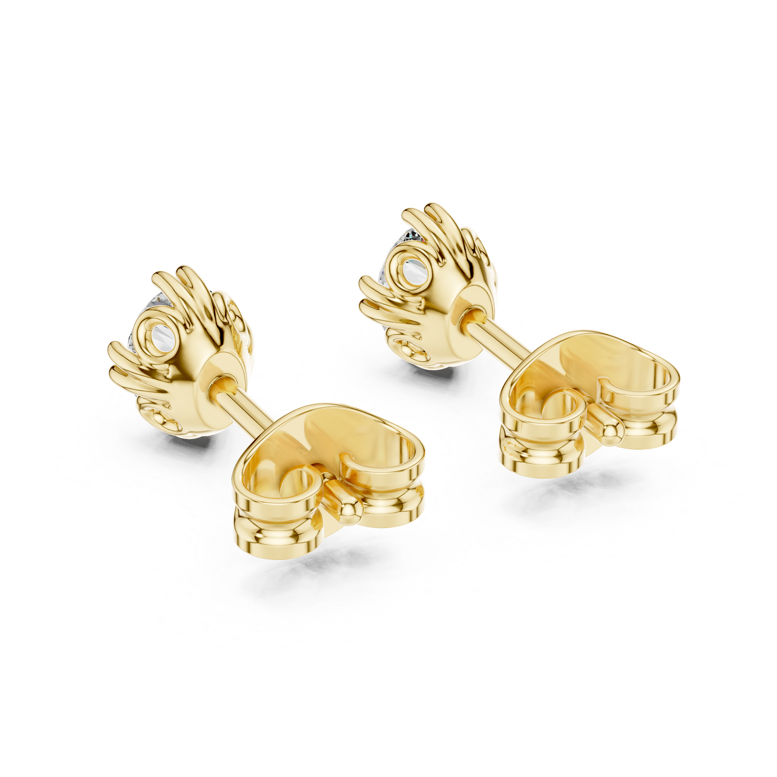 0.75 Lab Grown Diamond Earrings in 18kt Gold Vermeil