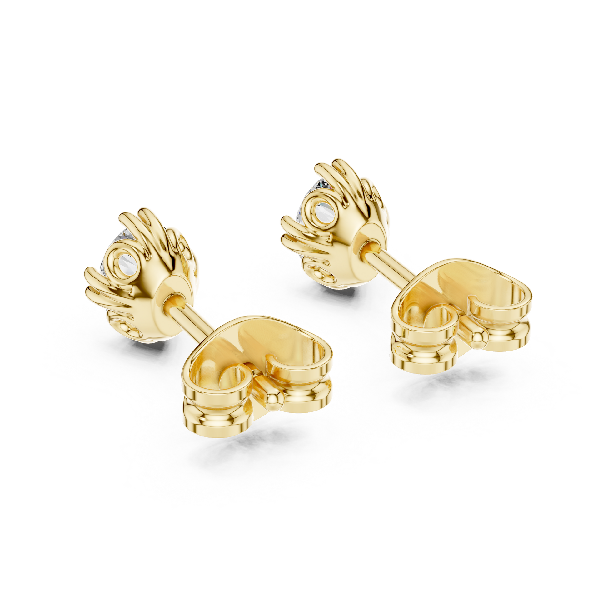 0.75 Lab Grown Diamond Earrings in 18kt Gold Vermeil