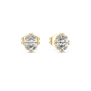0.75 Lab Grown Diamond Earrings in 18kt Gold Vermeil