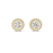 1.19 Lab Grown Diamond Earrings in 18kt Gold Vermeil
