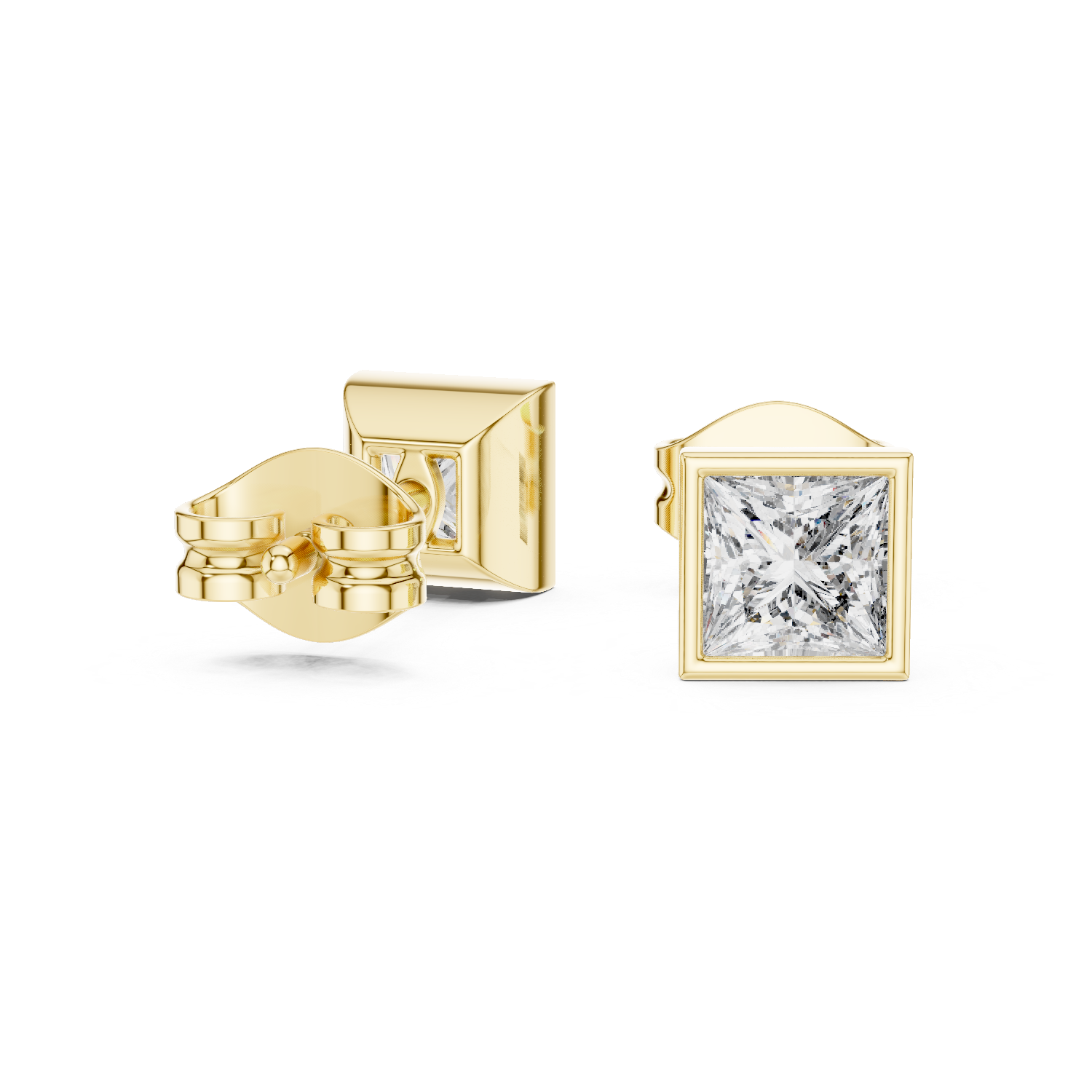 0.88 Lab Grown Diamond Earrings in 18kt Gold Vermeil