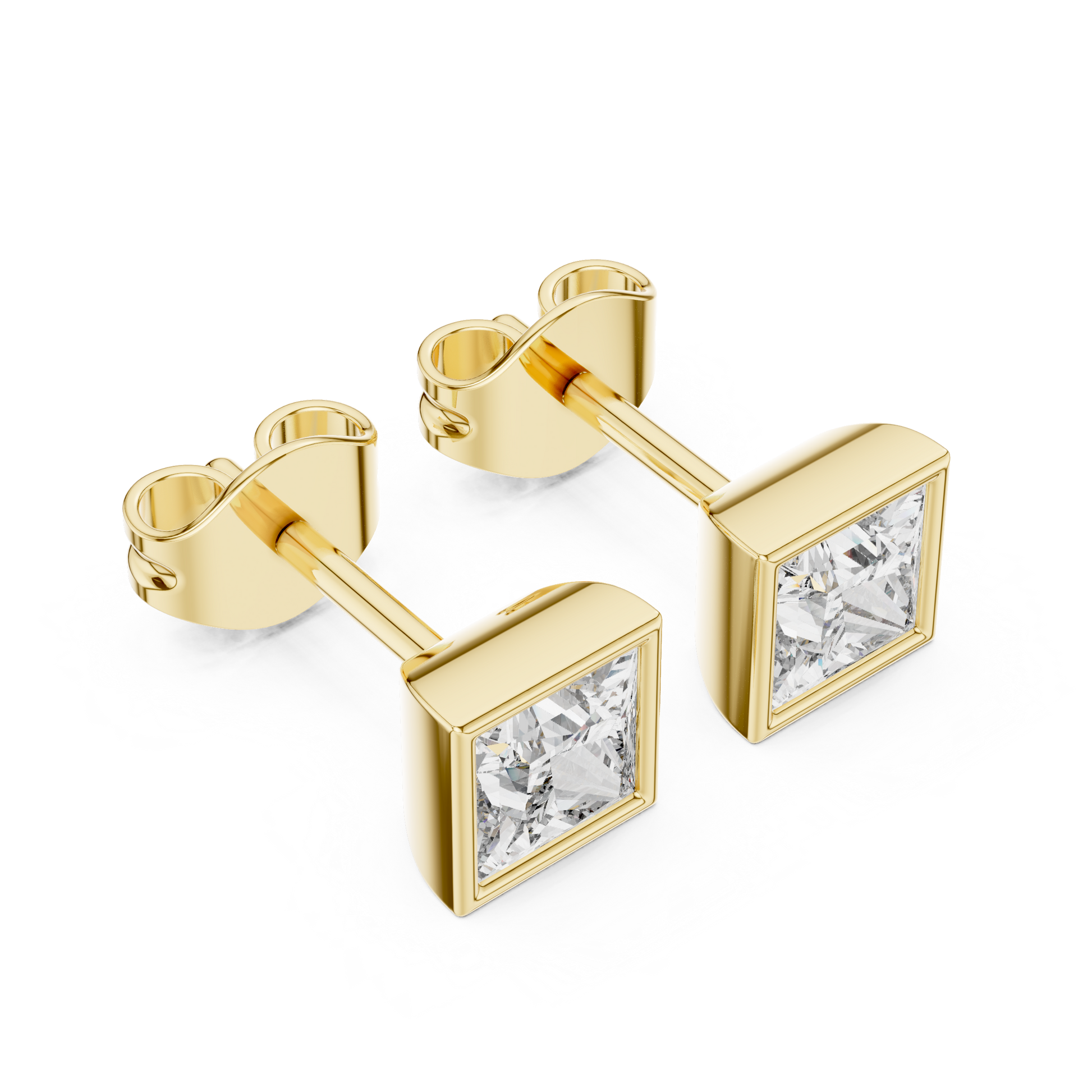0.88 Lab Grown Diamond Earrings in 18kt Gold Vermeil