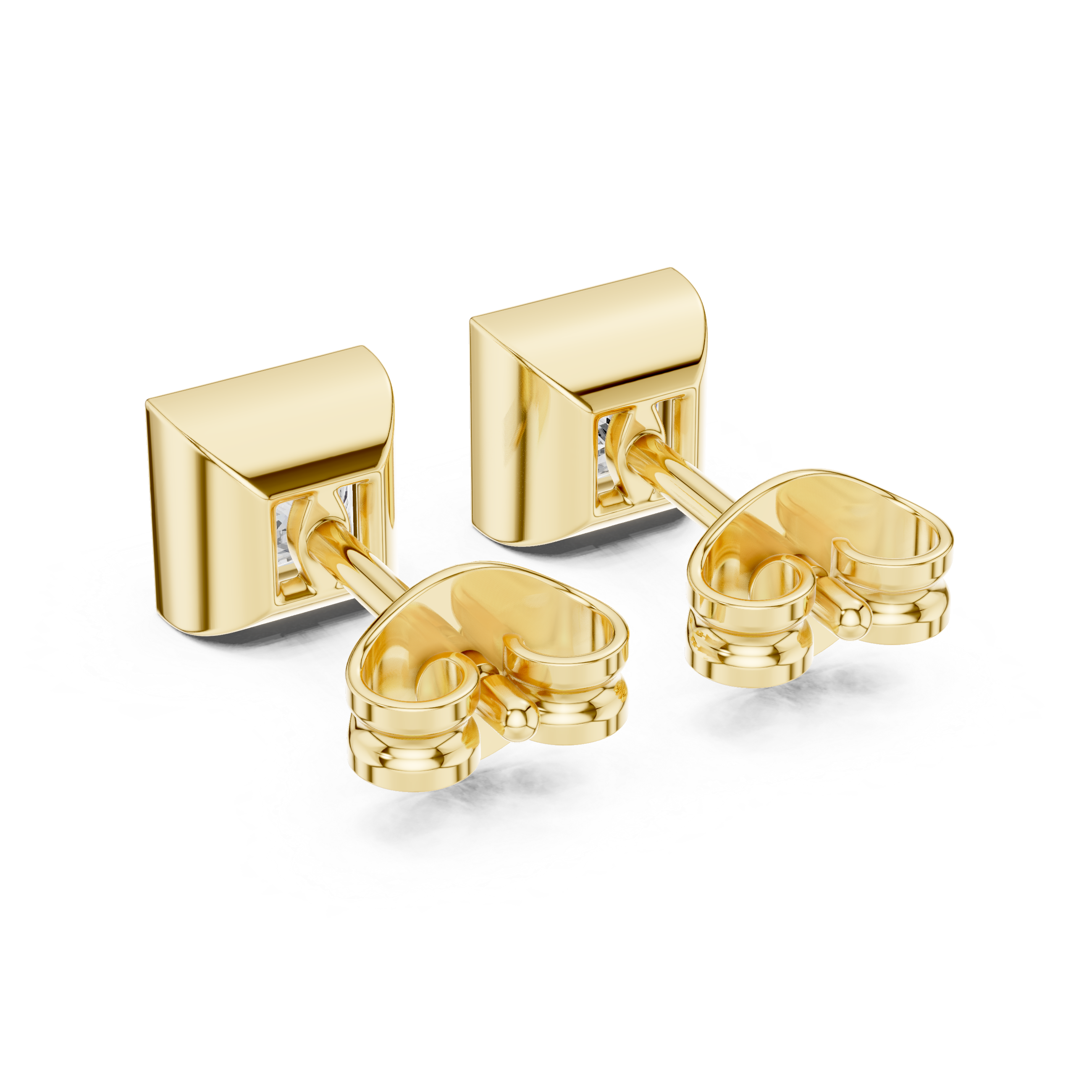 0.88 Lab Grown Diamond Earrings in 18kt Gold Vermeil