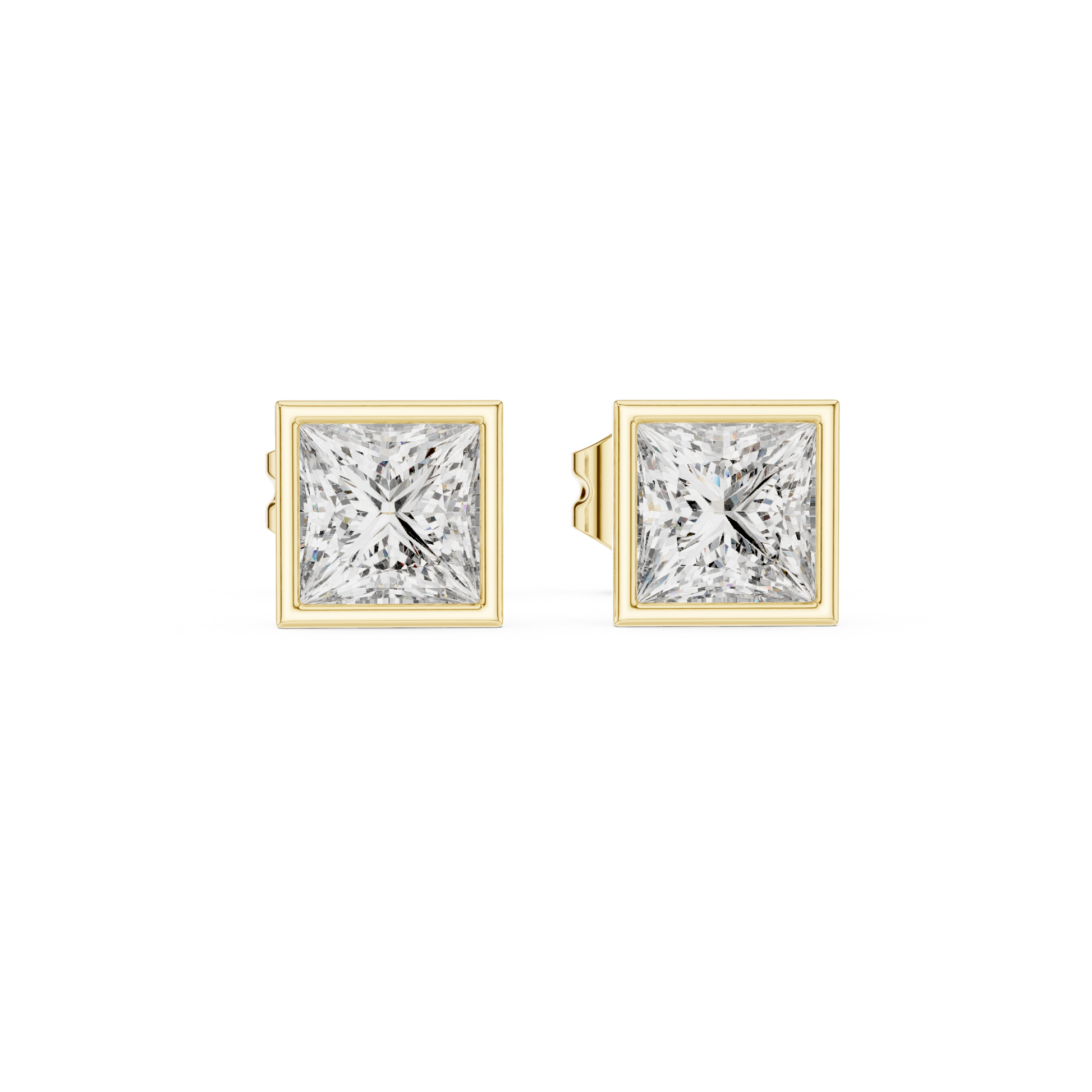 0.88 Lab Grown Diamond Earrings in 18kt Gold Vermeil