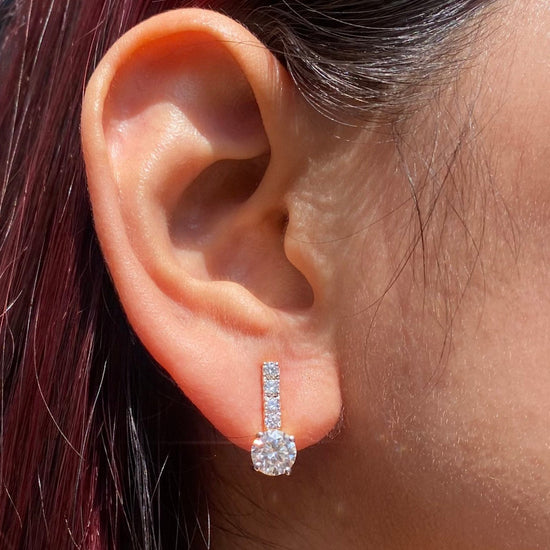 Lucky Moissanite Earrings - Fiona Diamonds - Fiona Diamonds