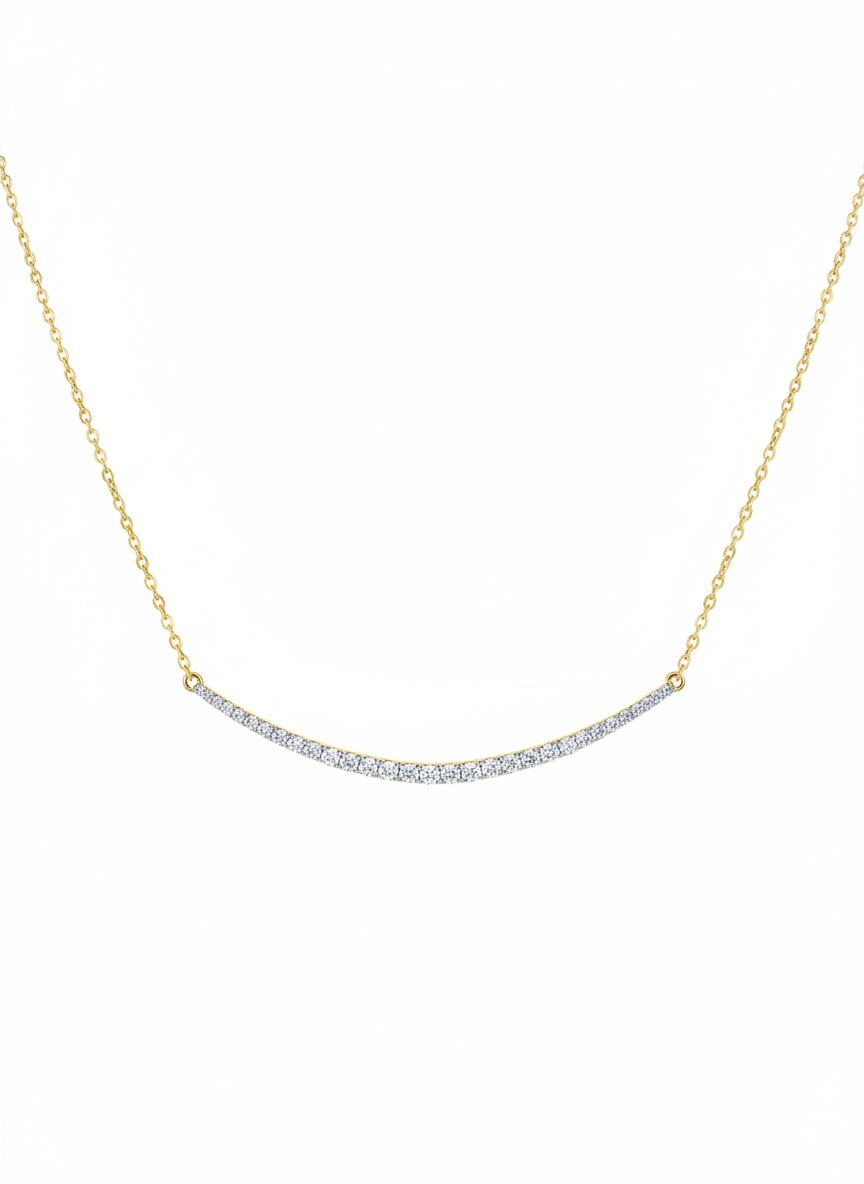 Lyvexia Lab Grown Diamond Necklace in 18kt Gold Vermeil - Fiona Diamonds - Fiona Diamonds
