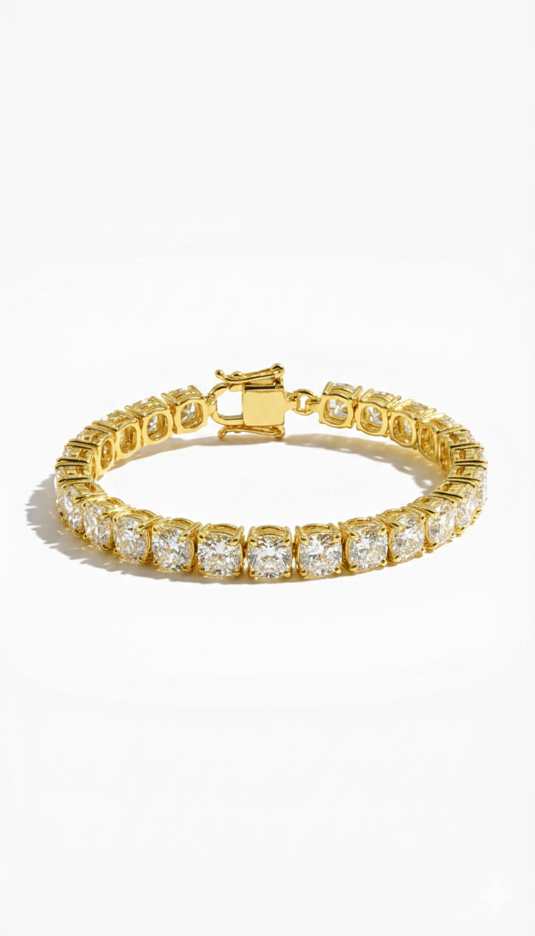 Khushoka Pitara – Cushion Cut Diamond Set - Fiona Diamonds - Fiona Diamonds