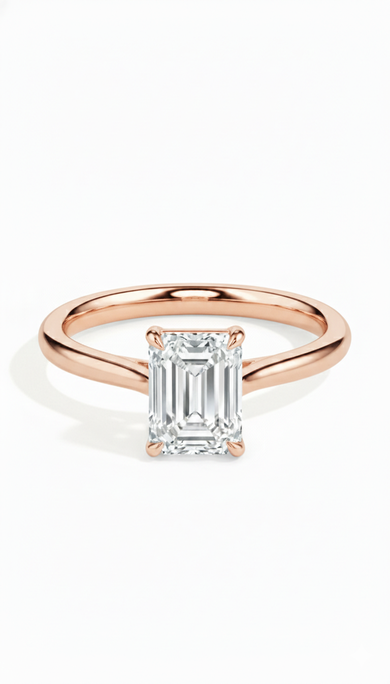 Khushoka Pitara – Emerald Cut Diamond Set - Fiona Diamonds - Fiona Diamonds