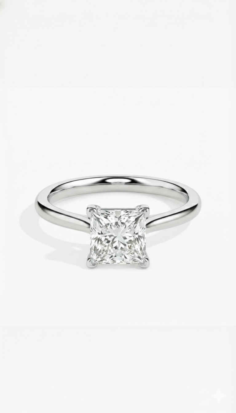 Khushoka Pitara – Princess Cut Diamond Set - Fiona Diamonds - Fiona Diamonds
