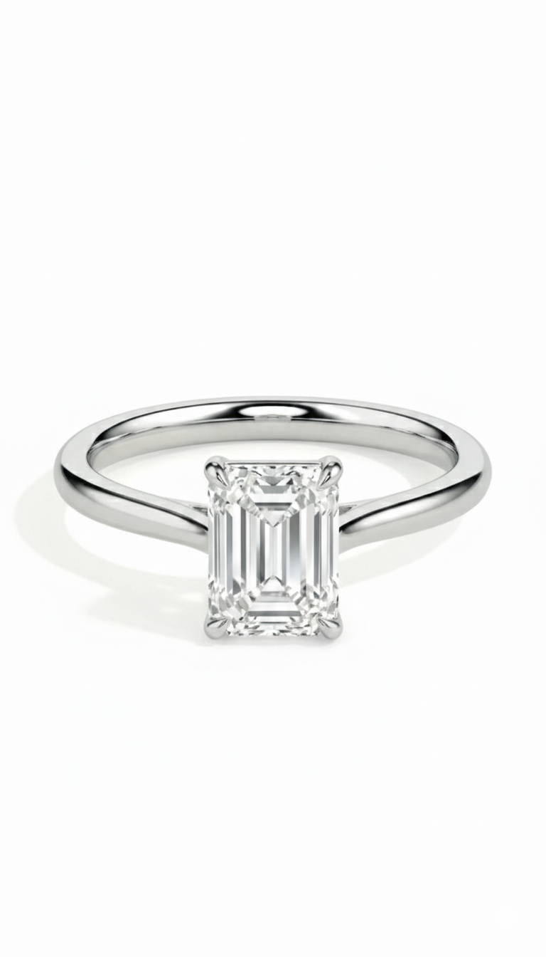 Khushoka Pitara – Emerald Cut Diamond Set - Fiona Diamonds - Fiona Diamonds