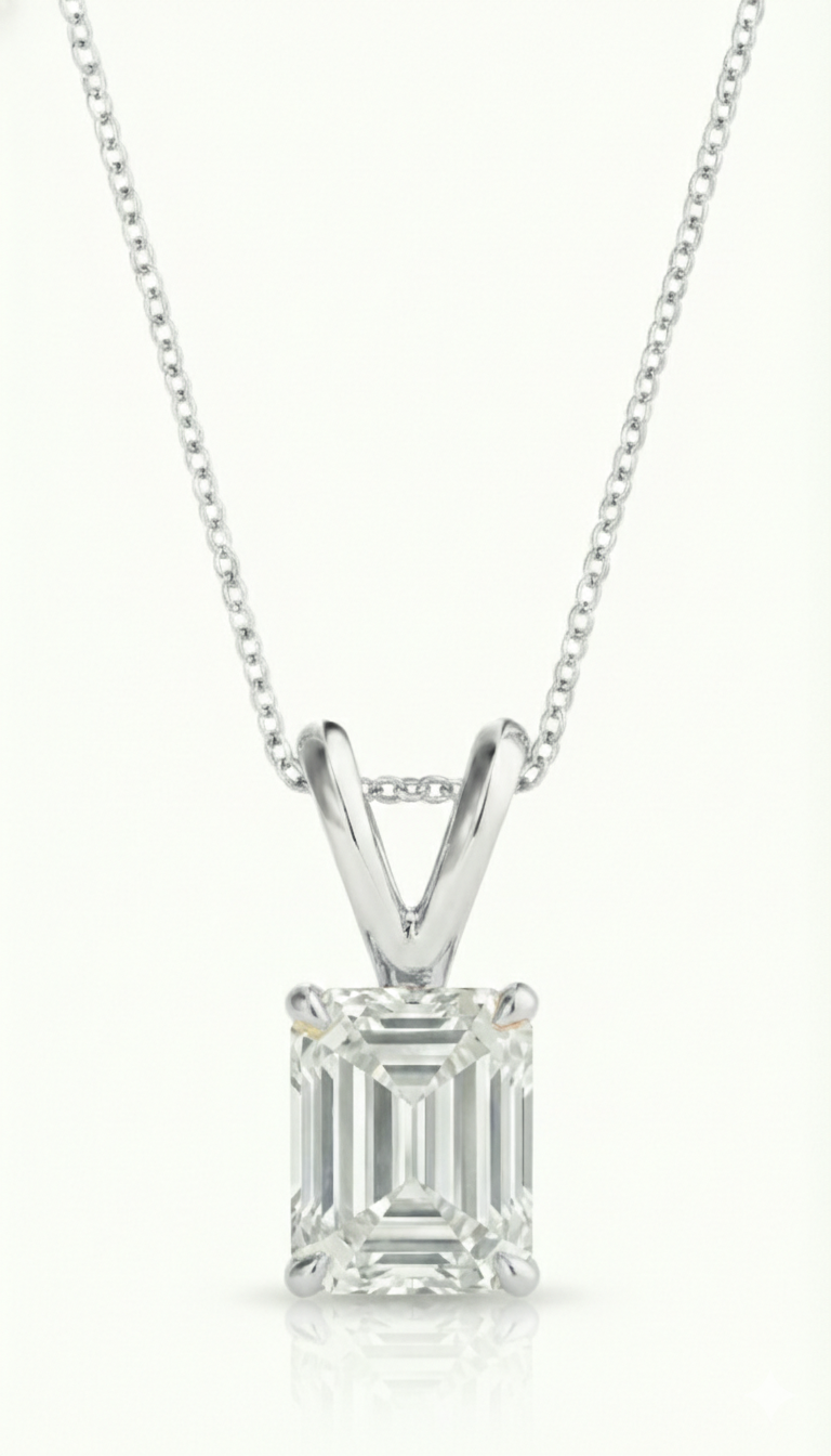 Khushoka Pitara – Emerald Cut Diamond Set - Fiona Diamonds - Fiona Diamonds