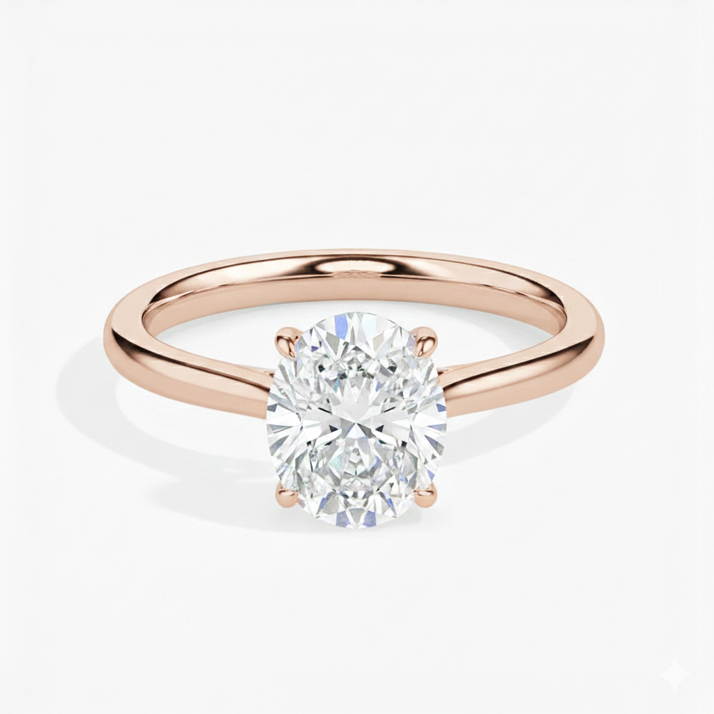 Khushoka Pitara – Oval Cut Diamond Set - Fiona Diamonds - Fiona Diamonds