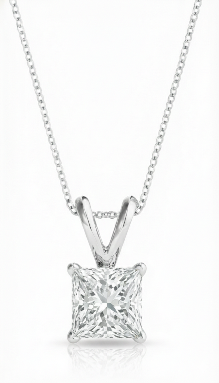 Khushoka Pitara – Princess Cut Diamond Set - Fiona Diamonds - Fiona Diamonds