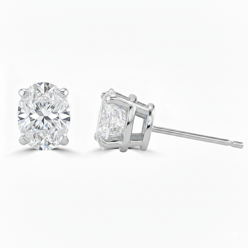 Khushoka Pitara – Oval Cut Diamond Set - Fiona Diamonds - Fiona Diamonds