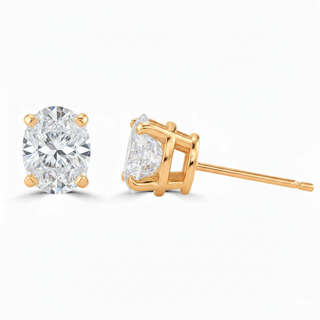 Khushoka Pitara – Oval Cut Diamond Set - Fiona Diamonds - Fiona Diamonds