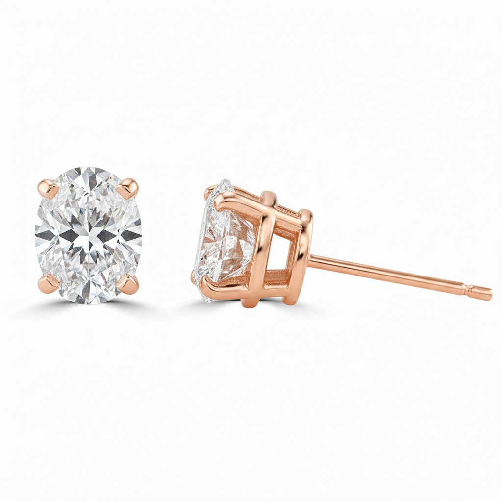 Khushoka Pitara – Oval Cut Diamond Set - Fiona Diamonds - Fiona Diamonds