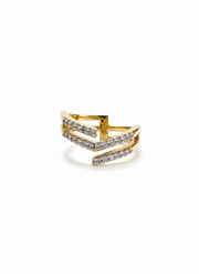 Zyrexor Lab Grown Diamond Ring in 18kt Gold Vermeil - Fiona Diamonds - Fiona Diamonds