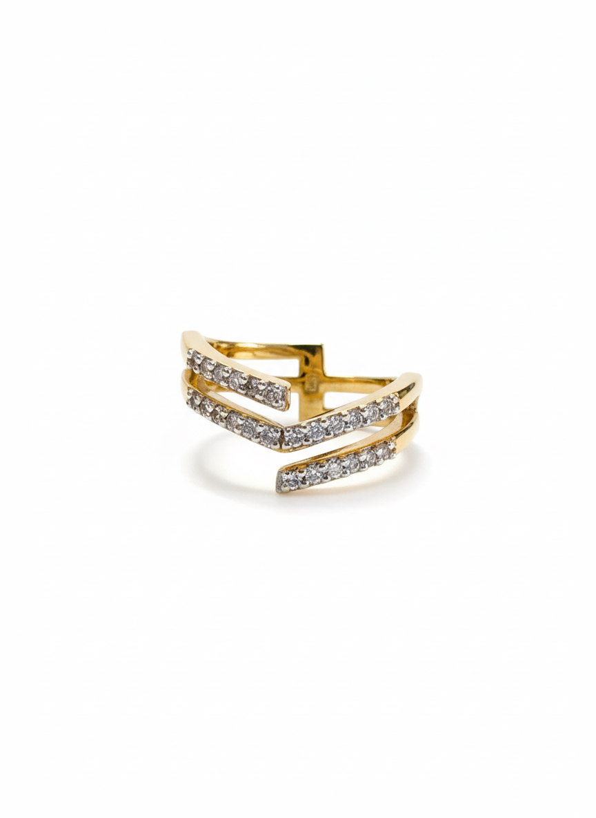 Zyrexor Lab Grown Diamond Ring in 18kt Gold Vermeil - Fiona Diamonds - Fiona Diamonds