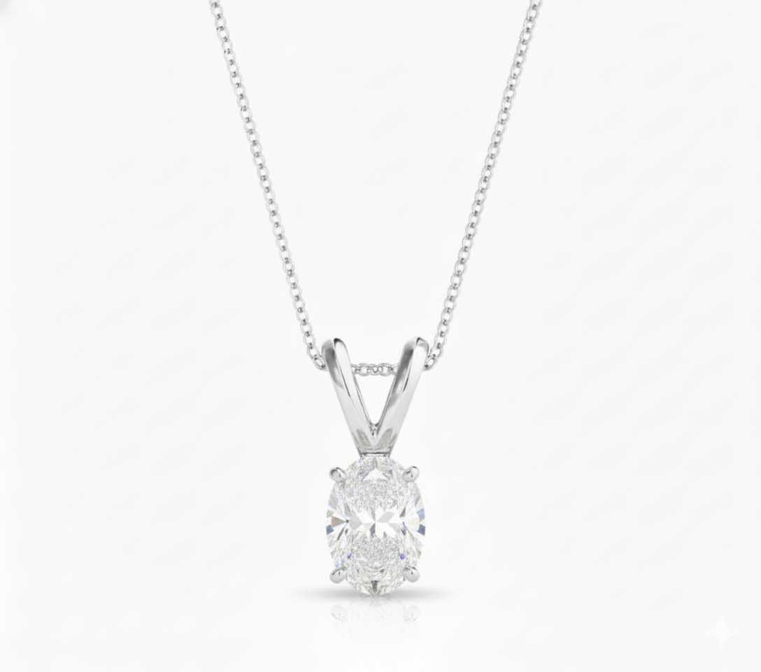 Khushoka Pitara – Oval Cut Diamond Set - Fiona Diamonds - Fiona Diamonds