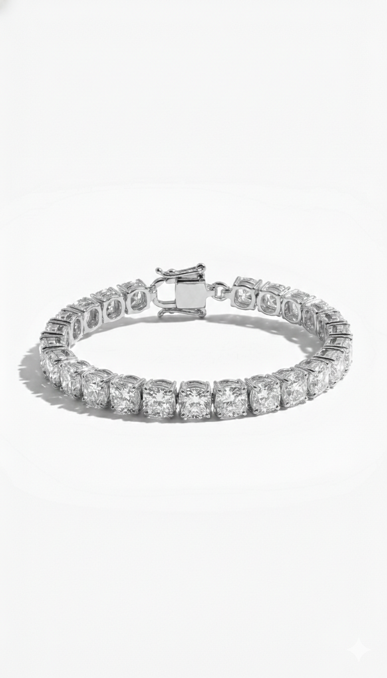 Khushoka Pitara – Cushion Cut Diamond Set - Fiona Diamonds - Fiona Diamonds