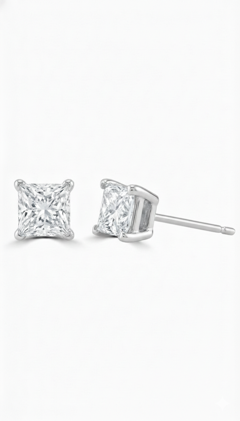 Khushoka Pitara – Princess Cut Diamond Set - Fiona Diamonds - Fiona Diamonds